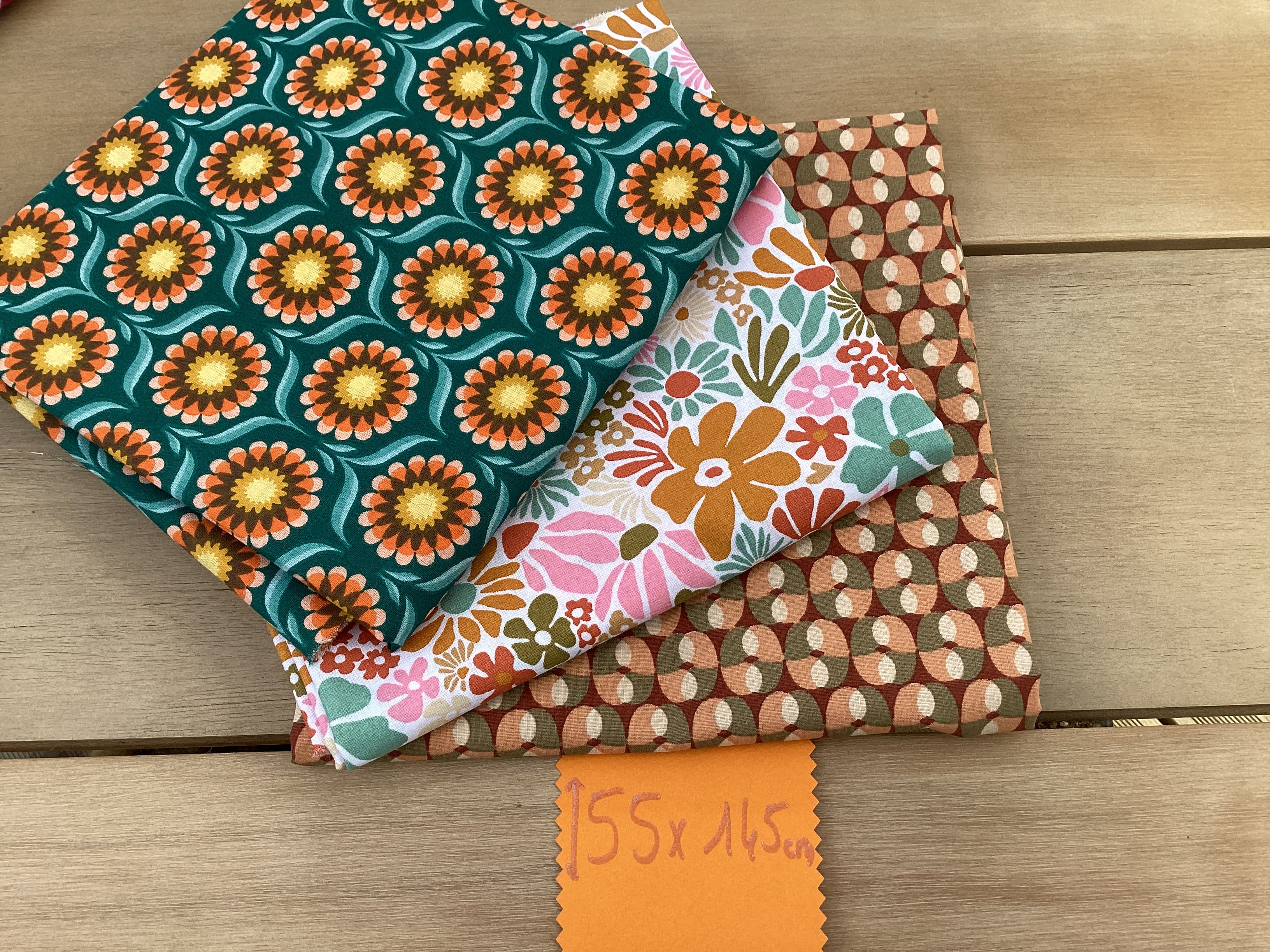 Lot coupons tissu coton loisirs créatifs