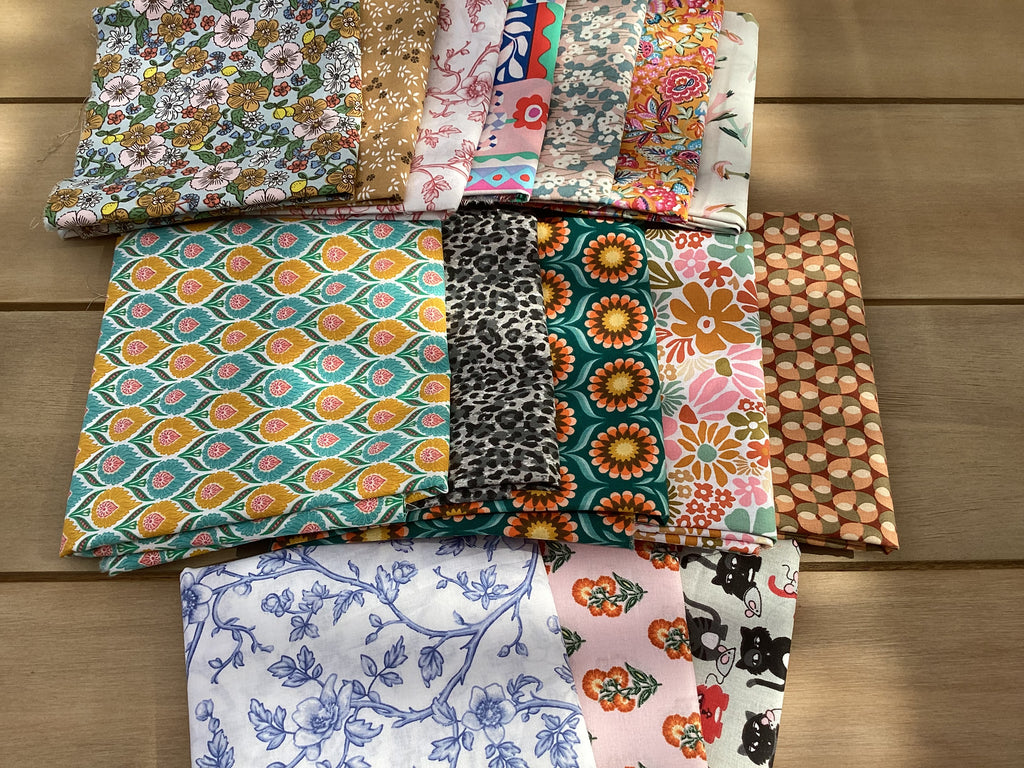Lot coupons tissu coton loisirs créatifs