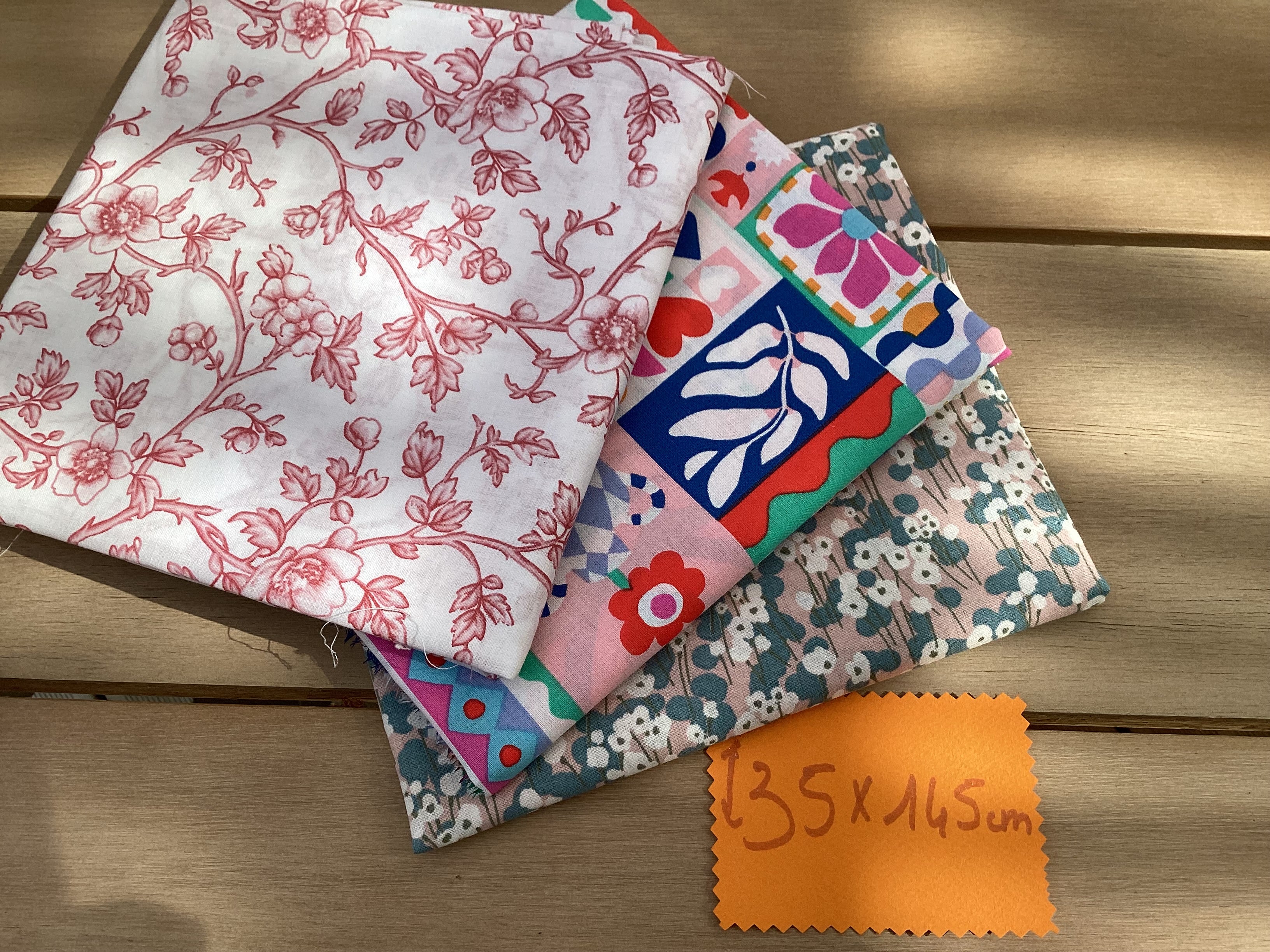 Lot coupons tissu coton loisirs créatifs
