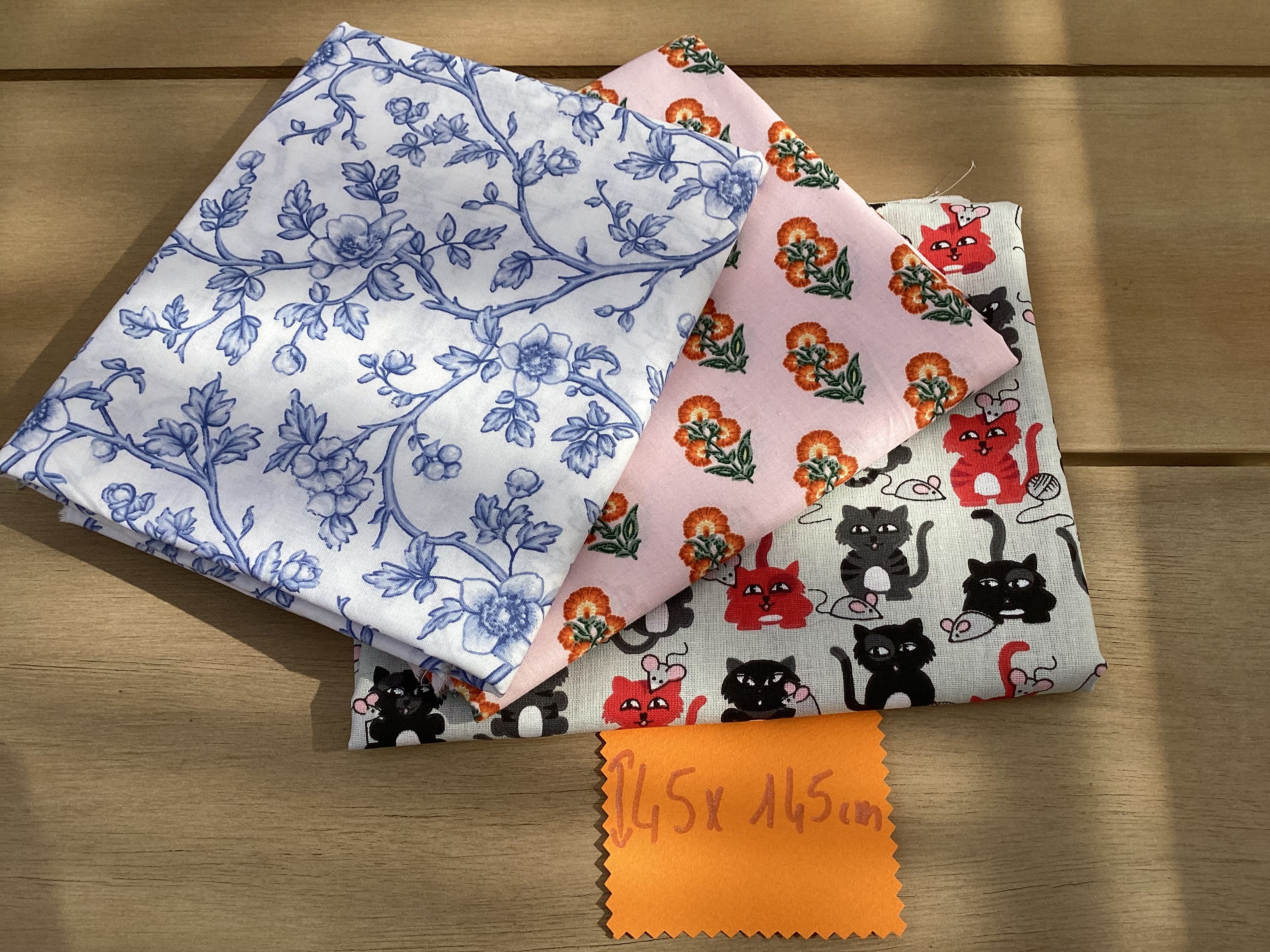 Lot coupons tissu coton loisirs créatifs