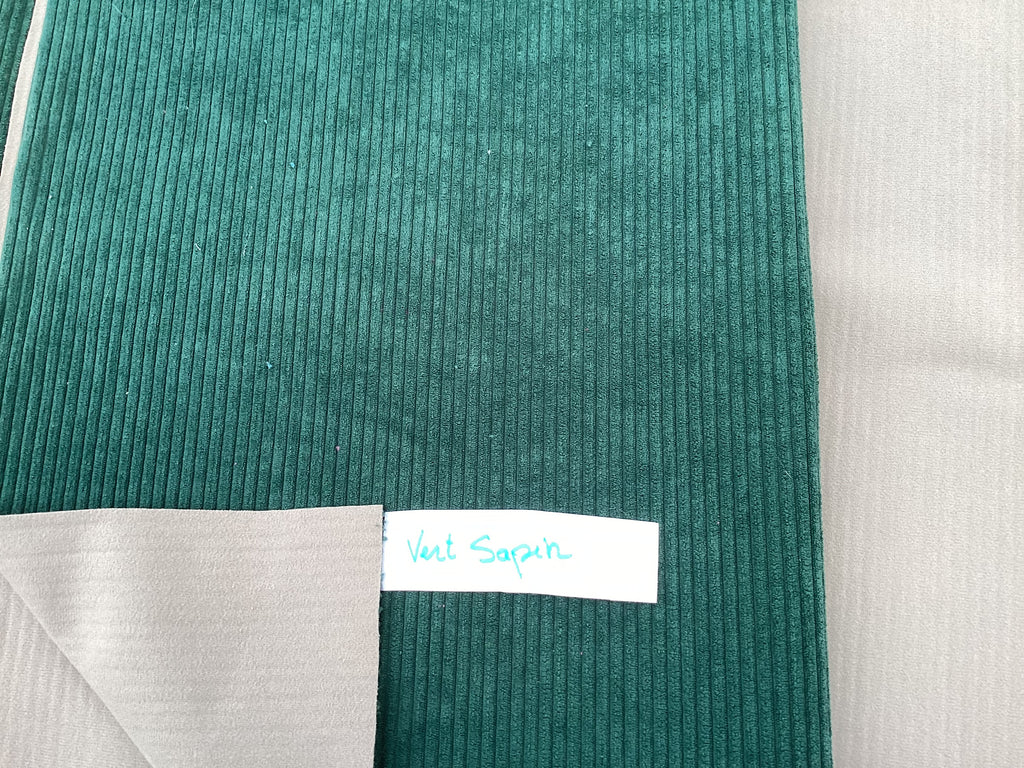 Tissu velours d’ameublement côtelé