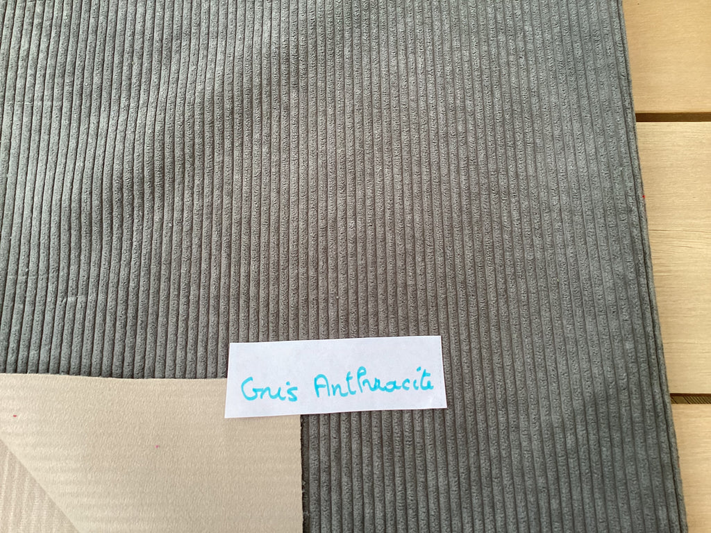 Tissu velours d’ameublement côtelé