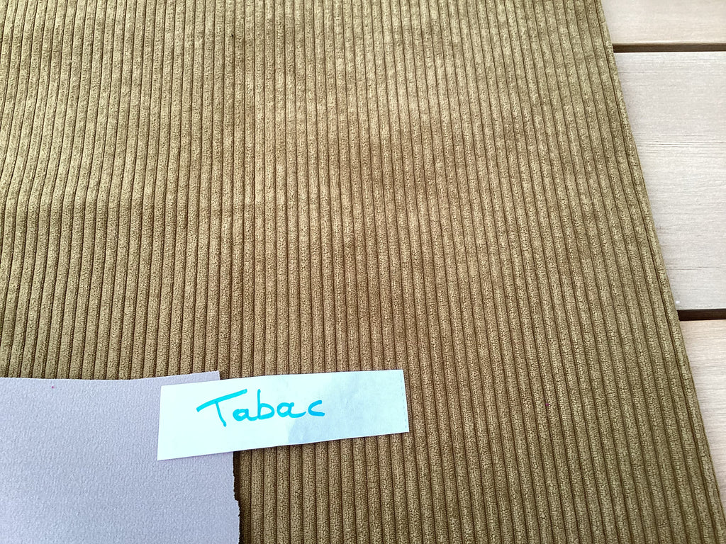 Tissu velours d’ameublement côtelé