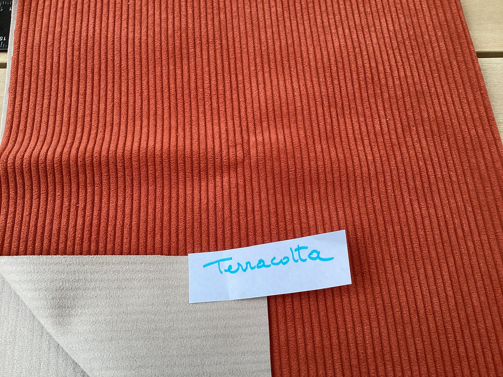 Tissu velours d’ameublement côtelé