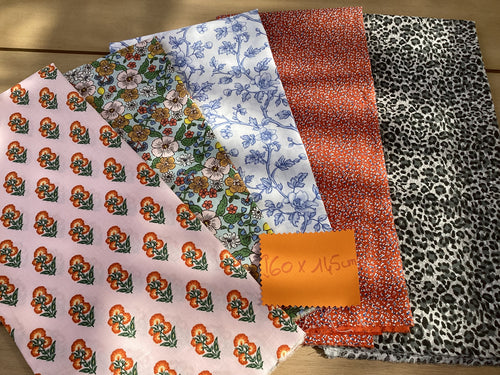Lot coupons tissu coton loisirs créatifs